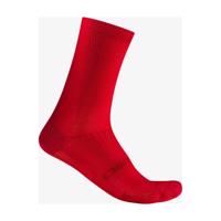 CASTELLI Cyklistické ponožky klasické - ESPRESSO 18 - červená L-XL