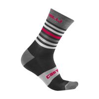 CASTELLI Cyklistické ponožky klasické - GREGGE 15 - černá/červená S-M