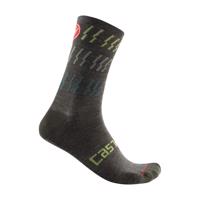 CASTELLI Cyklistické ponožky klasické - MID WINTER 18 - zelená S-M