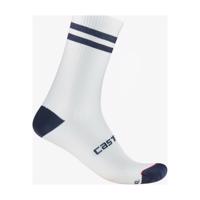 CASTELLI Cyklistické ponožky klasické - ORIGINALE 18 - bílá/modrá S-M