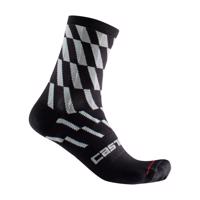 CASTELLI Cyklistické ponožky klasické - PENDIO 12 - černá/světle modrá
