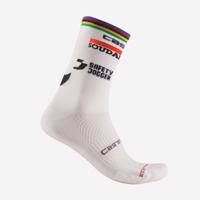 CASTELLI Cyklistické ponožky klasické - QUICK-STEP 2023 - bílá L-XL