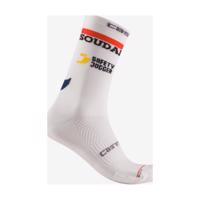 CASTELLI Cyklistické ponožky klasické - ROSSO CORSA PRO 18 QUICK STEP 2025 - bílá