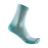CASTELLI Cyklistické ponožky klasické - SUPERLEGGERA 12 LADY - bílá/světle modrá L-XL