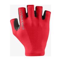 CASTELLI Cyklistické rukavice krátkoprsté - ESPRESSO - červená S