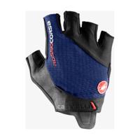 CASTELLI Cyklistické rukavice krátkoprsté - ROSSO CORSA PRO V - modrá 2XL