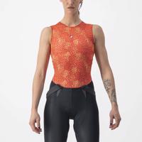 CASTELLI Cyklistické triko bez rukávů - PRO MESH 4 W LADY - oranžová/vícebarevná M