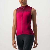 CASTELLI Cyklistický dres bez rukávů - VELOCISSIMA LADY - červená/bordó