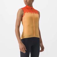 CASTELLI Cyklistický dres bez rukávů - VELOCISSIMA LADY - oranžová L