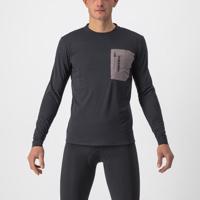 CASTELLI Cyklistický dres s dlouhým rukávem zimní - UNLIMITED MERINO - černá