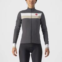 CASTELLI Cyklistický dres s dlouhým rukávem zimní - VOLARE LADY WINTER - bílá/černá M