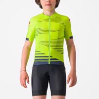CASTELLI Cyklistický dres s krátkým rukávem - AERO KID - žlutá 12Y