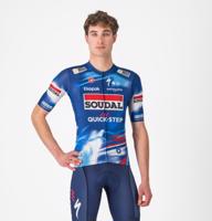 CASTELLI Cyklistický dres s krátkým rukávem - COMPETIZIONE 3 QUICK STEP 2025 - modrá/červená 3XL