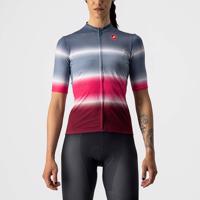 CASTELLI Cyklistický dres s krátkým rukávem - DOLCE LADY - červená/modrá/bordó M