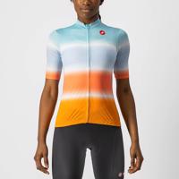 CASTELLI Cyklistický dres s krátkým rukávem - DOLCE LADY - oranžová/modrá