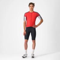 CASTELLI Cyklistický dres s krátkým rukávem - ENTRATA 6 - červená/šedá 2XL