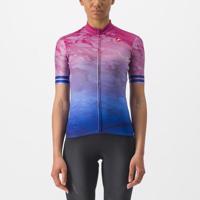 CASTELLI Cyklistický dres s krátkým rukávem - MARMO - modrá/růžová S