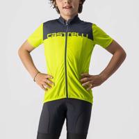 CASTELLI Cyklistický dres s krátkým rukávem - NEO PROLOGO KIDS - žlutá/modrá 10Y