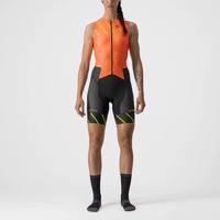 CASTELLI Cyklistický overal - FREE SANREMO W LADY - oranžová/černá