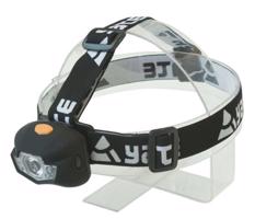 Čelovka Yate PANTER 3 W Cree+2 LED černá