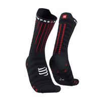 COMPRESSPORT Cyklistické ponožky klasické - AERO - červená/černá 35-38