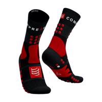 COMPRESSPORT Cyklistické ponožky klasické - HIKING - červená/černá 35-38