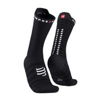 COMPRESSPORT Cyklistické ponožky klasické - PRO RACING SOCKS V4.0 ULTRALIGHT BIKE - černá/bílá