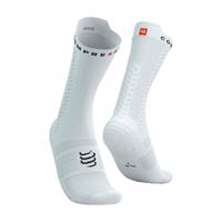 COMPRESSPORT Cyklistické ponožky klasické - PRO RACING V4.0 BIKE - bílá 45-48