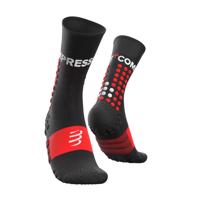 COMPRESSPORT Cyklistické ponožky klasické - ULTRA TRAIL - černá/červená 39-41