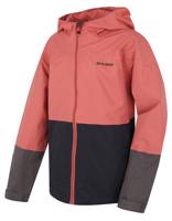 Dětská hardshell bunda Nicker K růžová/tm. šedá