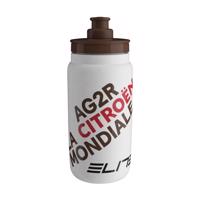 ELITE Cyklistická láhev na vodu - FLY AG2R 550ml - bílá/hnědá