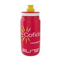 ELITE Cyklistická láhev na vodu - FLY COFIDIS 550ml - bílá/červená