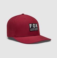 FOX Cyklistická čepice - NON STOP TECH FLEXFIT - bordó L-XL