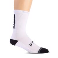 FOX Cyklistické ponožky klasické - DEFEND CREW 8"  - bílá/černá