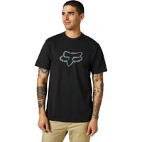 FOX Cyklistické triko s krátkým rukávem - LEGACY FOX HEAD - černá