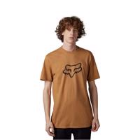 FOX Cyklistické triko s krátkým rukávem - LEGACY FOX HEAD - hnědá M