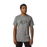 FOX Cyklistické triko s krátkým rukávem - LEGACY FOX HEAD - šedá