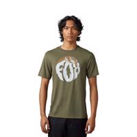 FOX Cyklistické triko s krátkým rukávem - TURNOUT - zelená XL