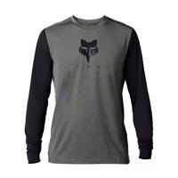 FOX Cyklistický dres s dlouhým rukávem letní - RANGER TRU DRI - černá/šedá XL
