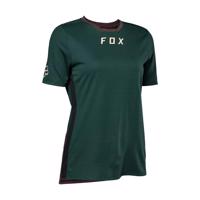 FOX Cyklistický dres s krátkým rukávem - DEFEND LADY - zelená