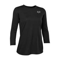 FOX Cyklistický dres s krátkým rukávem - RANGER 3/4 LADY - černá