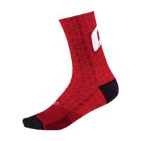 GAERNE Cyklistické ponožky klasické - MONOGRAM - červená S-M