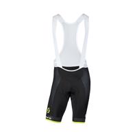 GIORDANA Cyklistické kalhoty krátké s laclem - MITCHELTON-SCOTT '20 - černá/žlutá