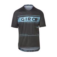 GIRO Cyklistický dres s krátkým rukávem - ROUST - černá/světle modrá M