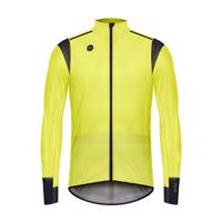 GOBIK Cyklistická voděodolná pláštěnka - PLUVIA - černá/žlutá XL