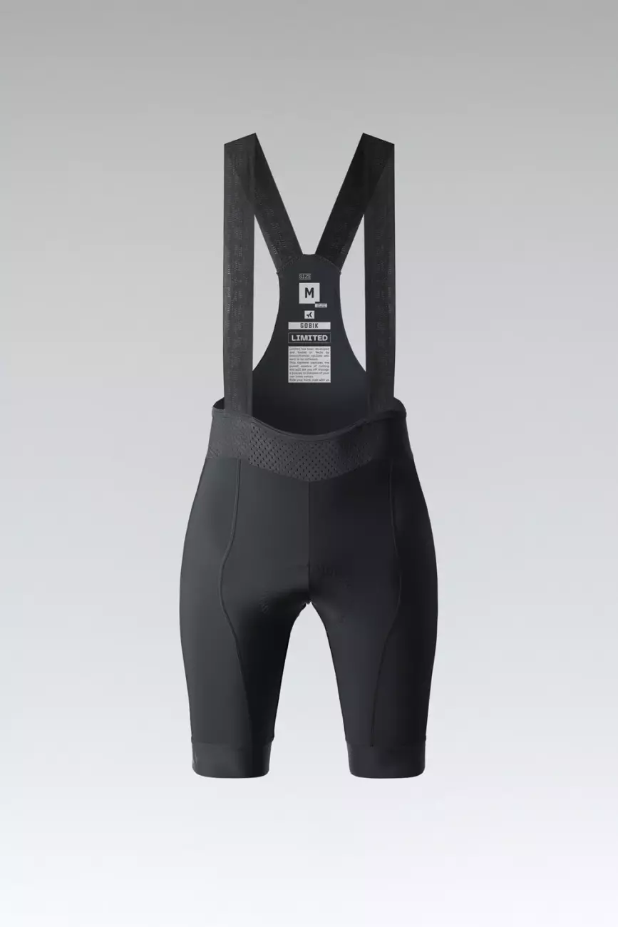 GOBIK Cyklistické kalhoty krátké s laclem - LIMITED 6.0 K6 W - černá XL