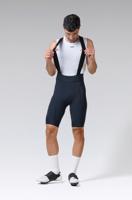 GOBIK Cyklistické kalhoty krátké s laclem - MATT COMPACT 2.0 - modrá