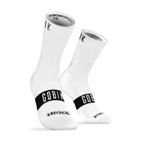 GOBIK Cyklistické ponožky klasické - PURE - bílá/černá L-XL