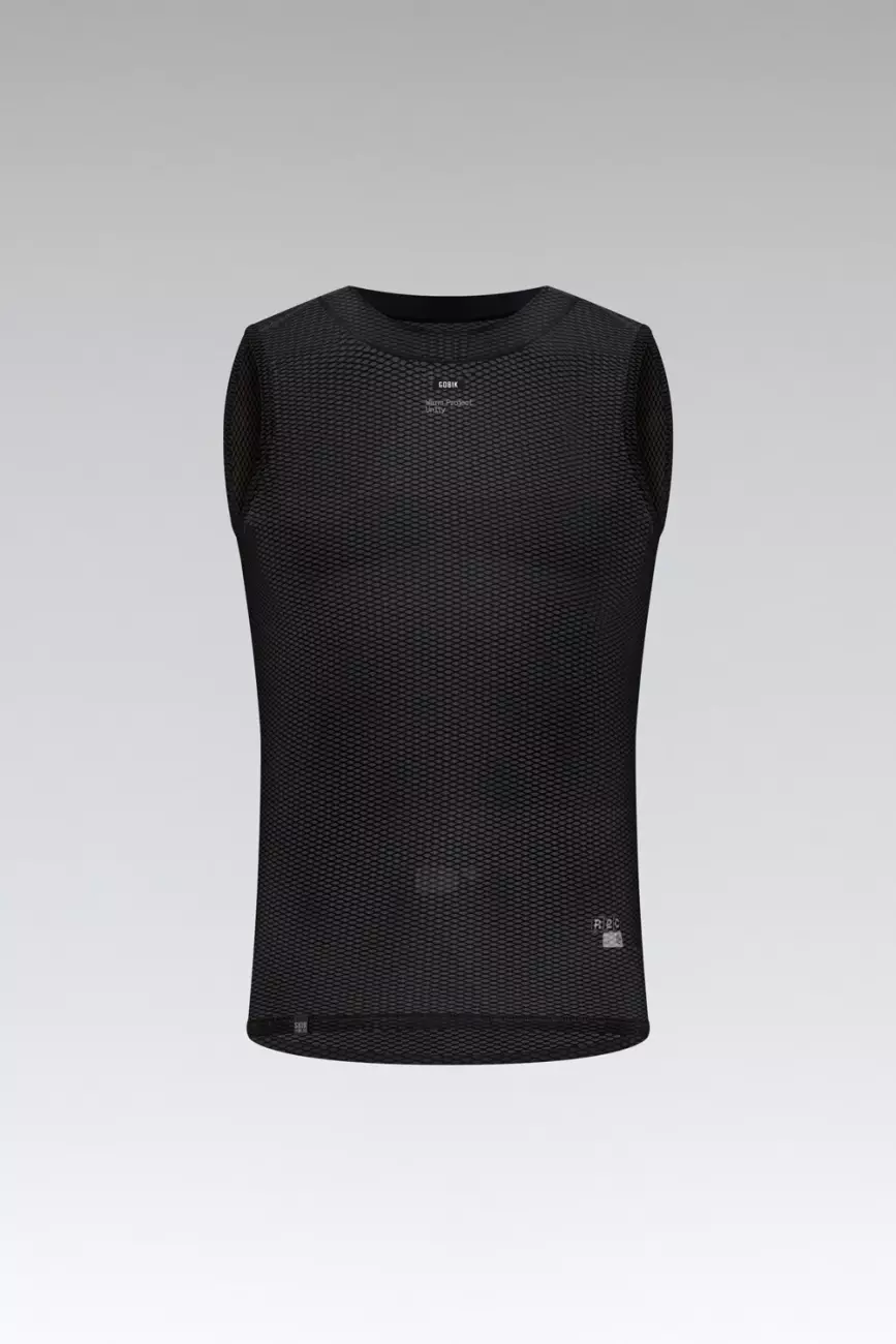 GOBIK Cyklistické triko bez rukávů - SECOND SKIN - černá XL