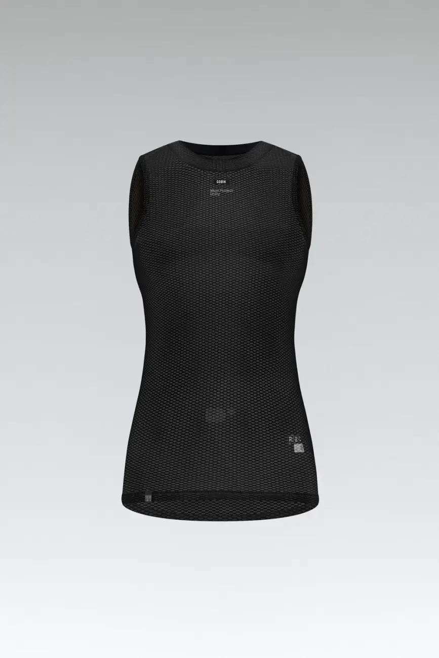 GOBIK Cyklistické triko bez rukávů - SECOND SKIN W - černá XL